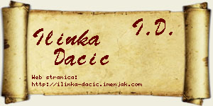 Ilinka Dačić vizit kartica
